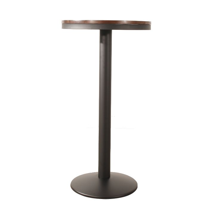1/3 Pieces Industrial Iron Bistro Set Round Bar Table Set with Pine Wood Top