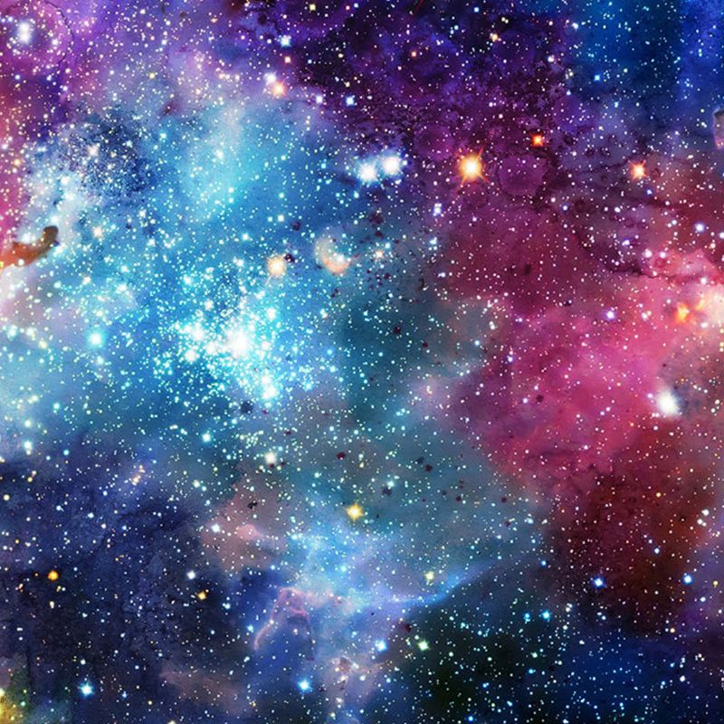 Galaxy Wall Mural Decal Moisture-Resistant Wall Covering for Living Room Decoration