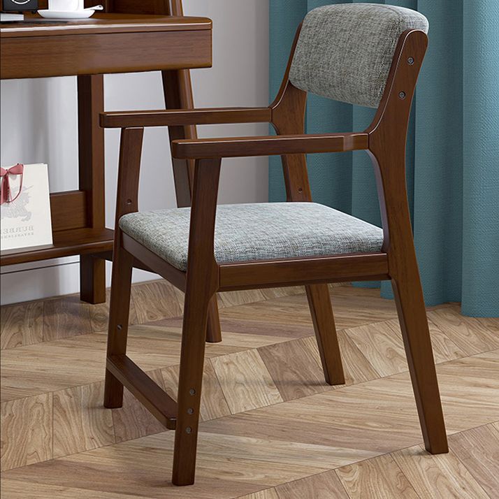 Modern Dining Chairs Open Back Dining Arm Side Chair with Wooden Legs