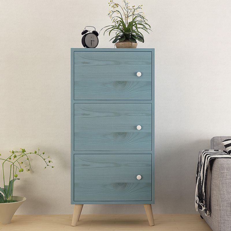 9.44" Wide Storage Cabinet with Doors Contemporary Wooden Accent Cabinet