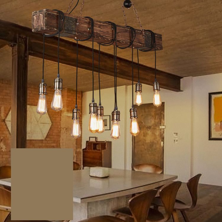 COLORE DI LEGGIO LUCE PENDANTE ISLANDE RETTANGOLARE IN INDUSTRIALE LUCE DI BACCHIO DI INGGIO