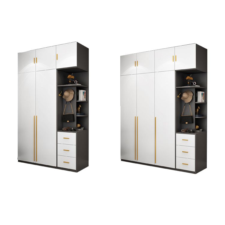 White Colour Wooden Wardrobe Soft Close Door Wardrobe Closet for Home