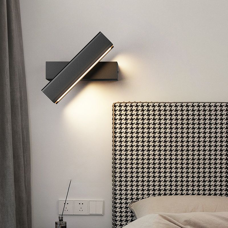Single Modern White/Black Wall Mounted Sconce LED Wall Light for Bedroom