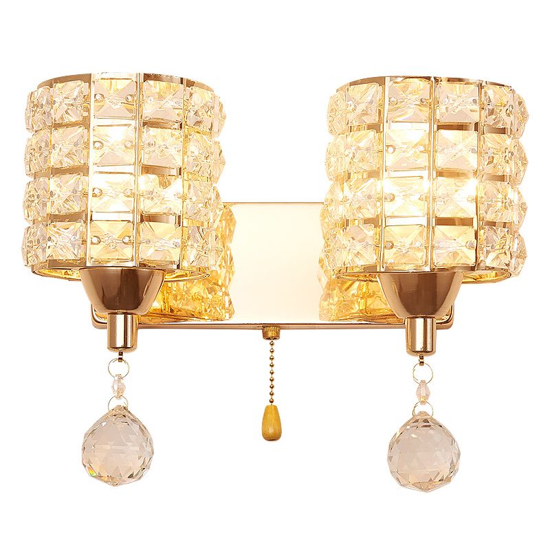 Lumo postmoderno a parete Postmoderna in cristallo in metallo per soggiorno camera da letto