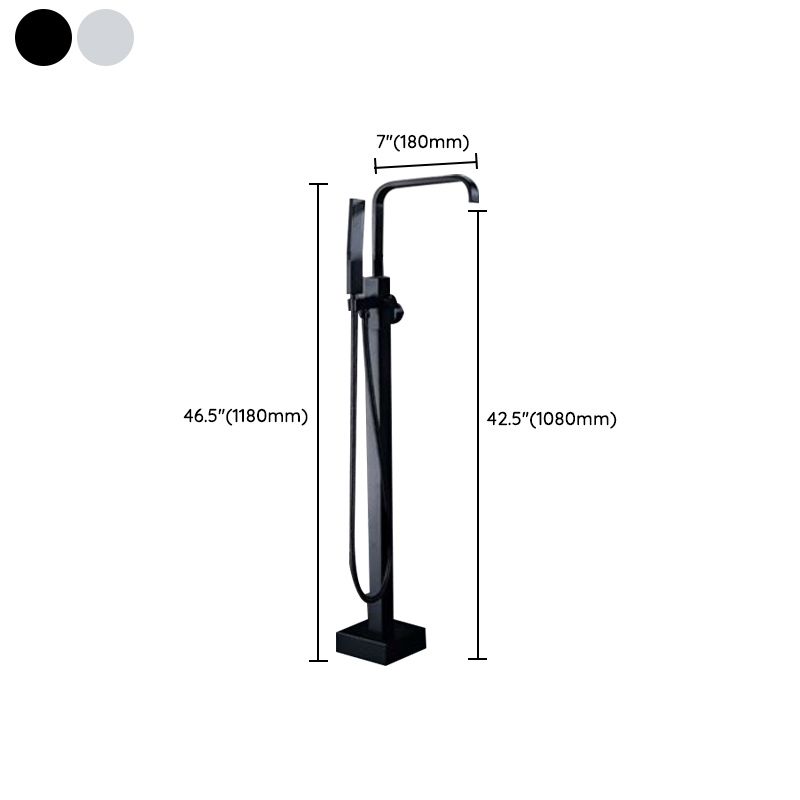 Floor Mounted Metal Freestanding Tub Filler One Hold Freestanding Tub Filler Trim