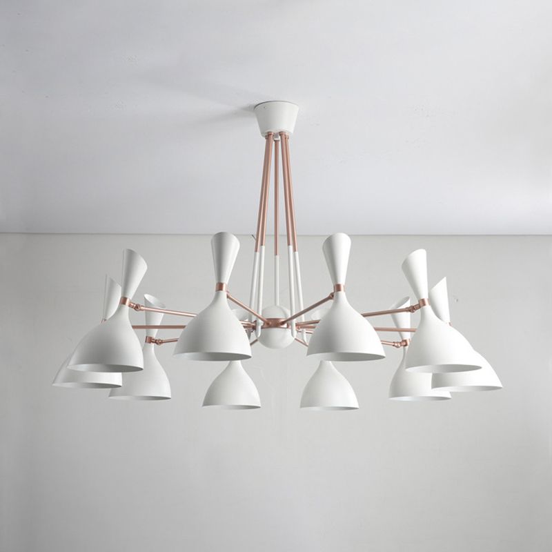 Nordic Style Pendant Lighting Fixture Trumpet Ceiling Hung Fixture with Metal Shade