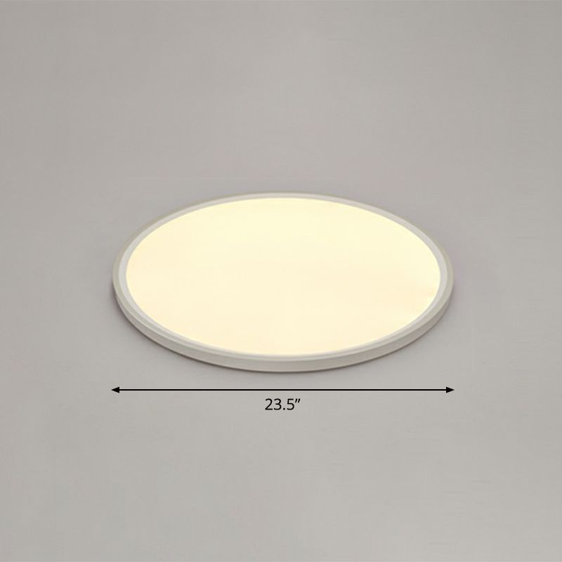 Apparecchio per montaggio a soffitto a LED ultrasottile Illuminazione da incasso in acrilico bianco stile semplice