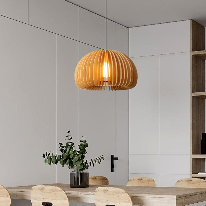 Aménagement de pendentif en bois léger en bois moderne pour le salon