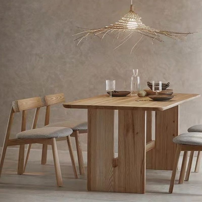 Modern Style Dining Furniture 1/2/3/4/5 Pcs Solid Wood Dining Set with Rectangle Table
