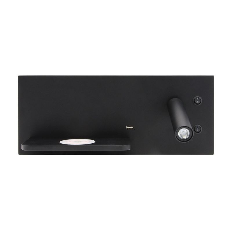 Hedendaagse eenvoud LED -leeslamp draadloos oplaadplankontwerp Bedmuurlicht met onafhankelijke schakelaar