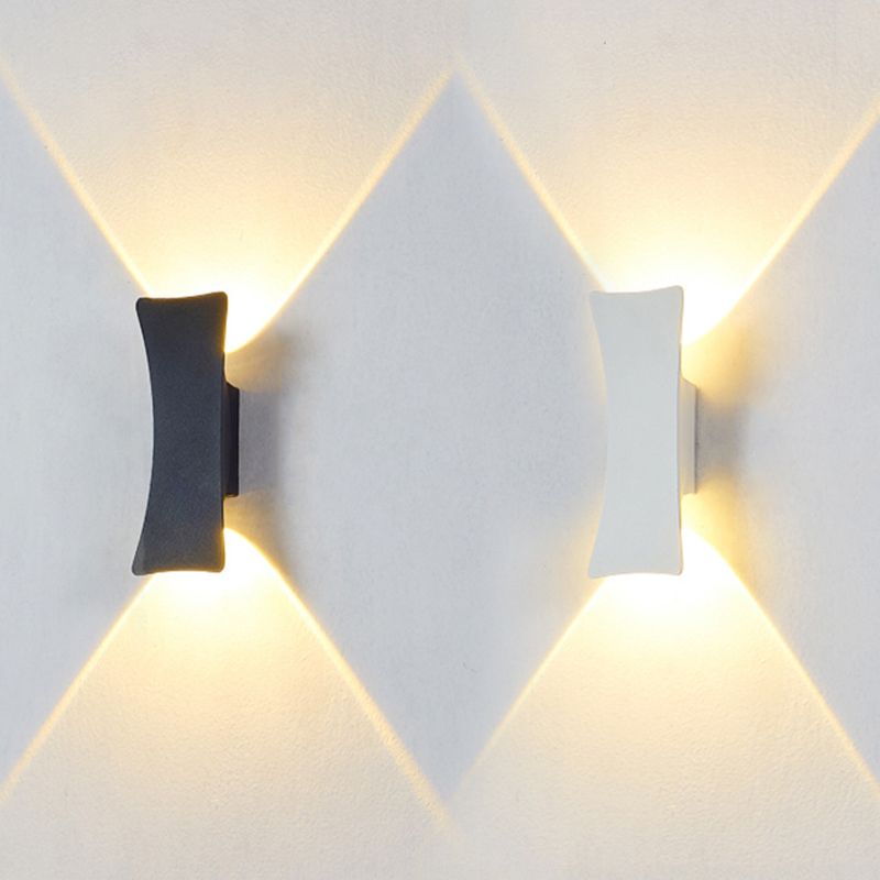 Hourglass 2 - Light Wall Flush Mount Black / White Metal Wall Light