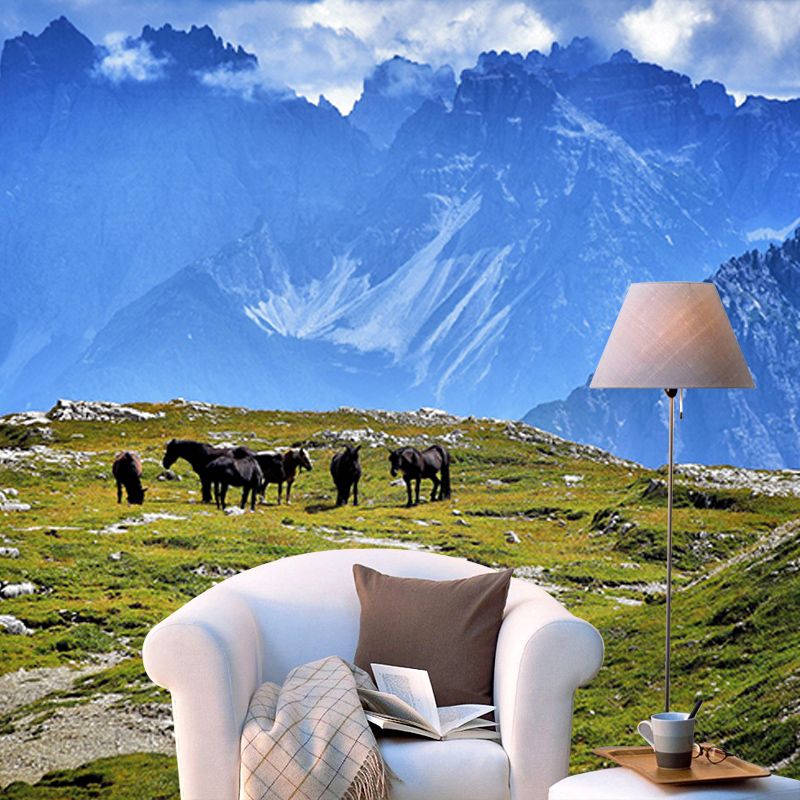 Mountains Mildew Resistant Mural Wallpaper Living Room Wall Mural