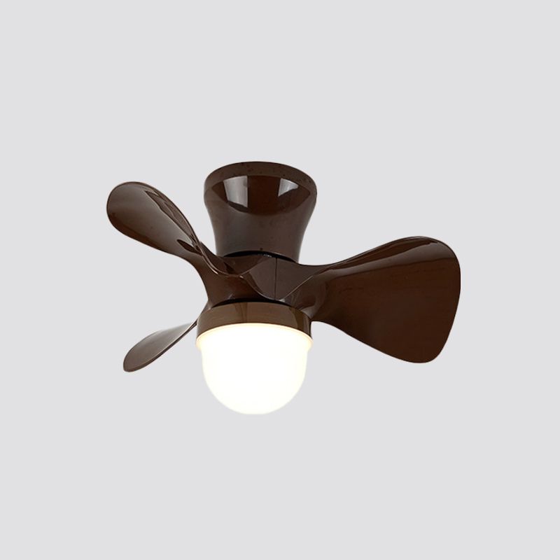 22 "breites Schlafzimmer -Anhänger Lüfter Licht zeitgenössische Halbmontagebeleuchtung mit Schüssel Acrylschatten, 3 Klingen
