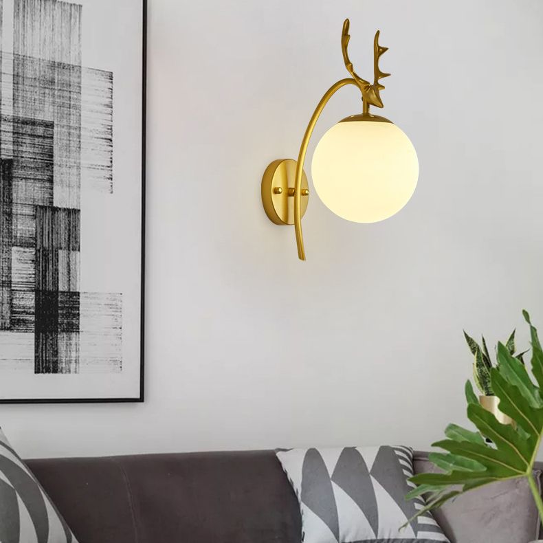 Modern Creative Style Global Wall Light Sconce Glass 1 Light Sconces