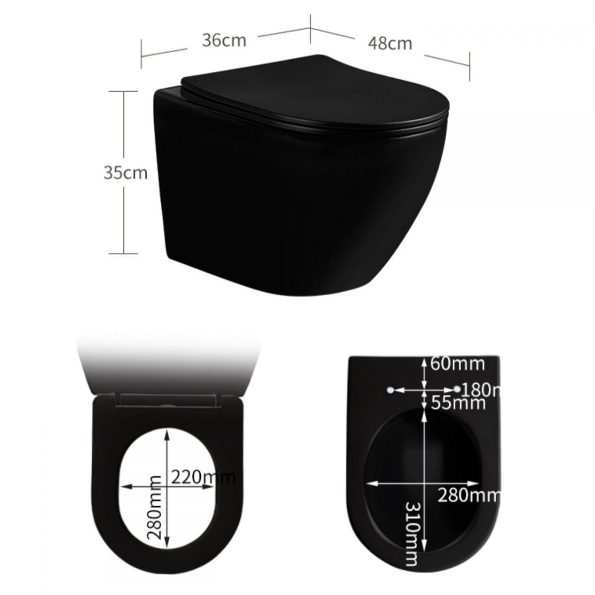 Contemporary Toilet Bowl One Piece Toilet Wall Mount Porcelain Urine Toilet