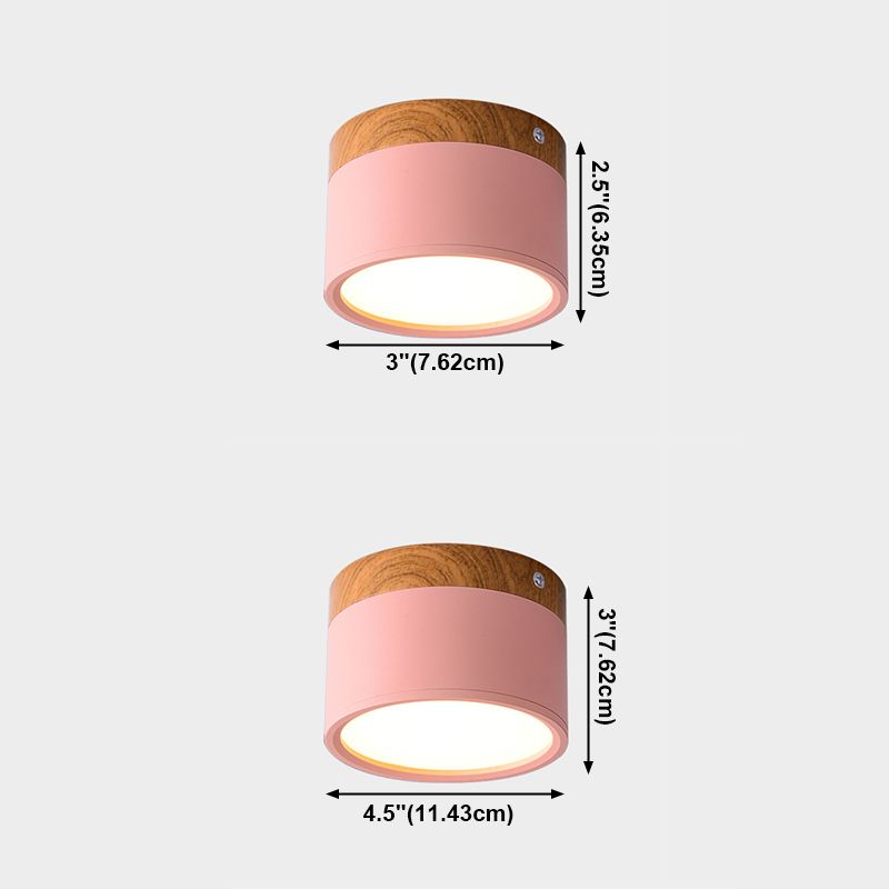 Mini LED Surface Ceiling Lamp Nordique Macaron Réglable Réglable