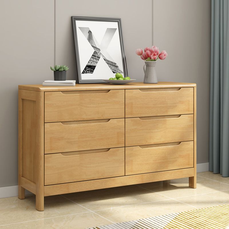 Modern Style Sideboard Buffet with Rubberwood Solid Wood Drawers and Storage Sideboard