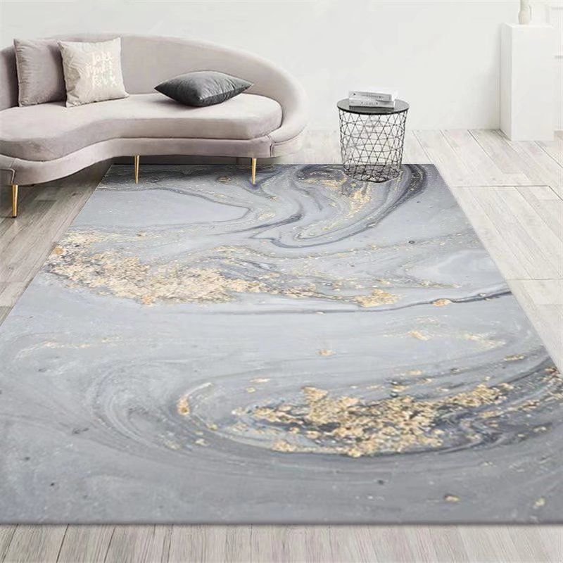 Abstract Rug Polyester Area Carpet Stain Resistant Indoor Rug for Home Decoration