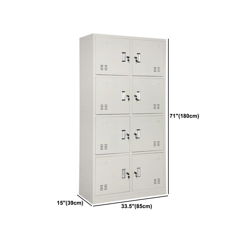 Gray Hinged Wardrobe Closet Contemporary Steel Wardrobe Cabinet