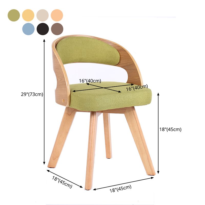 Sillas de comedor de madera de estilo moderno, respaldo abierto, silla lateral para cocina