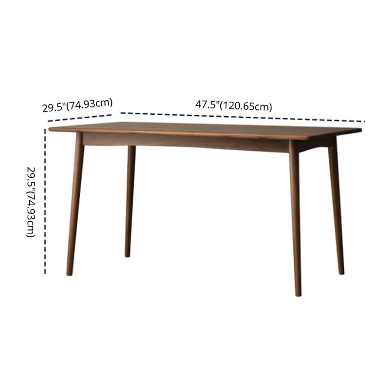 Contemporary Solid Wood Top Dining Room Furniture with Wooden 4 Legs Table Dinette Set