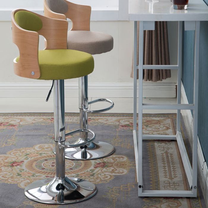 Rotating Barstool Nordic Style Steel Pedestal Bar Stool for Dining Room