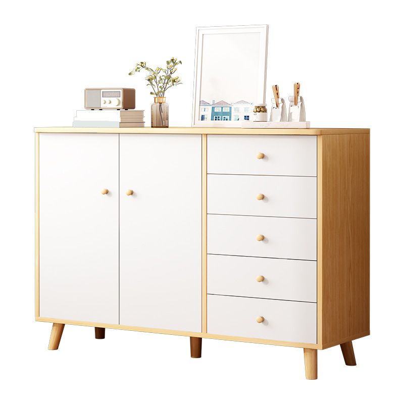 Modern Combo Dresser Wood Horizontal Storage Chest Dresser for Bedroom