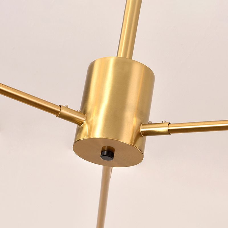 Transparente Glasorb-Ast-Form-Kronleuchter zeitgenössischer Einfachheitstil-Beleuchtungsanlage in elektropliertem Gold