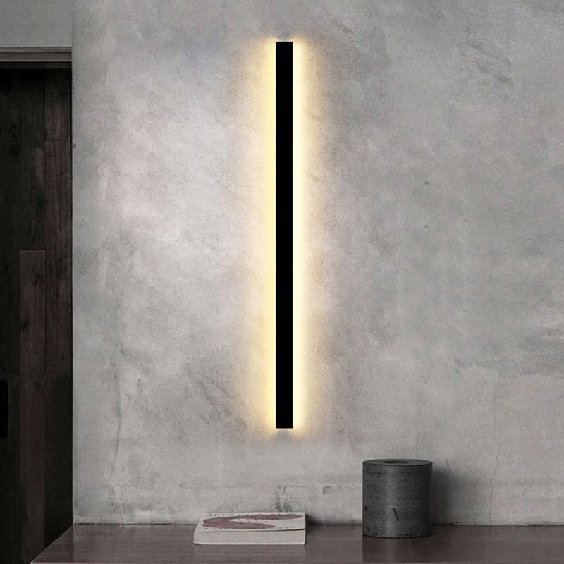 Metal Strip Wall Light Modern Linear Wall Light Sconce for Bedroom