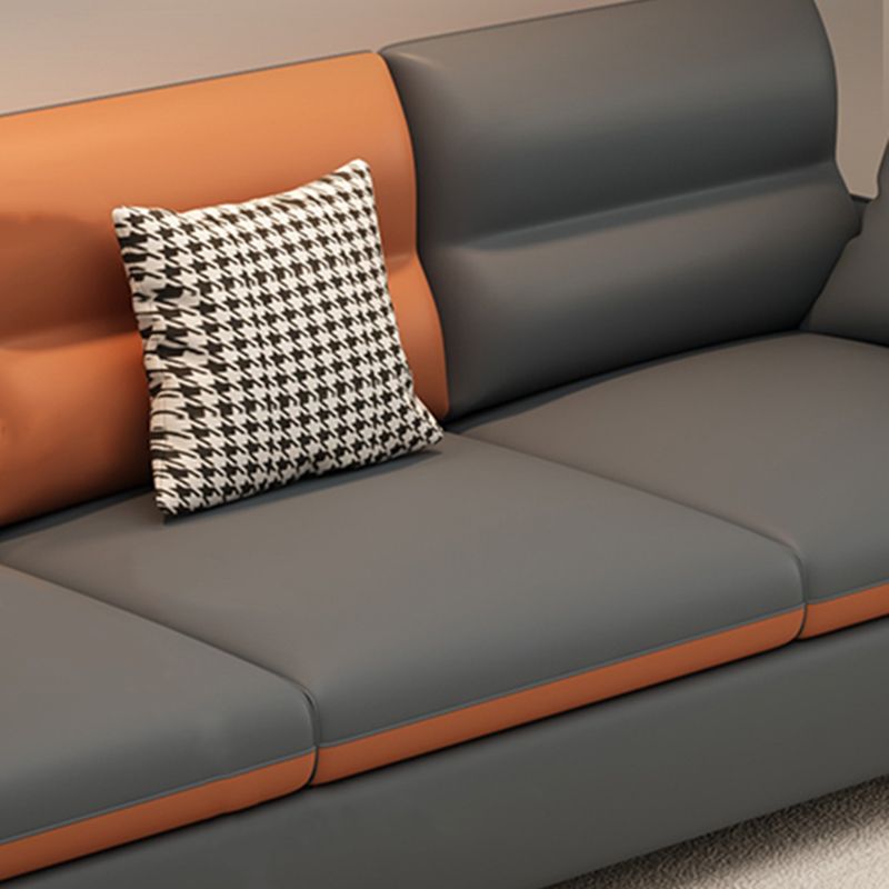 Contemporary Fabric Loose Back Sofa 29.53"High Pillow Top Arm Sofa with Storage