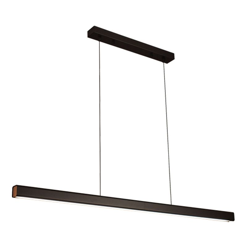 Lámpara de 1 cabeza de lámpara de la isla de metal moderna lámpara colgante de 1 cabeza lineal con sombra acrílica