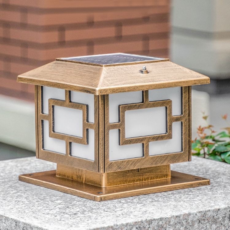 Simple LED Pillar Light Modern Solar Lighting Fixture for Garden