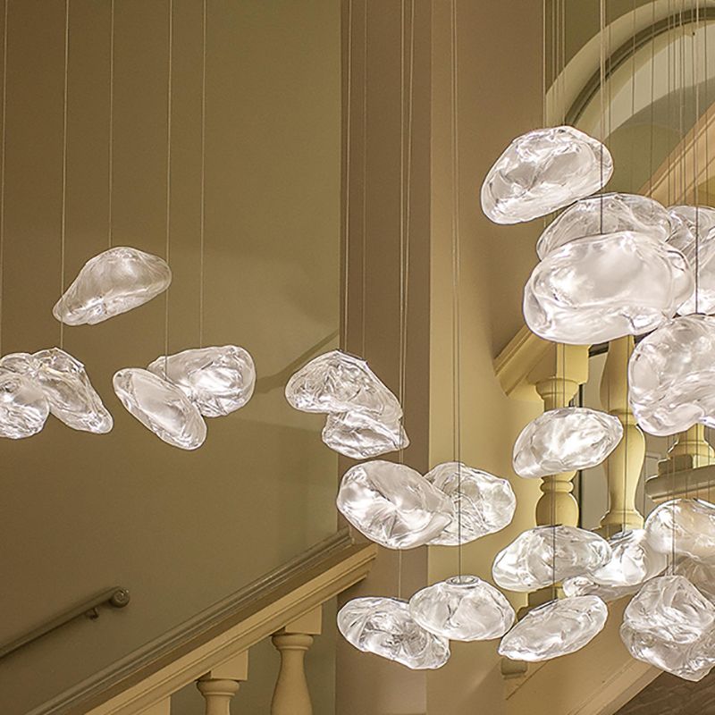 1 Lichthängeleuchte moderne geometrische Federlampe für das Restaurant