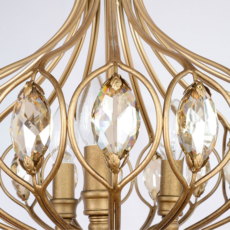 Gang hängende hängende leichte minimalistische goldene Anhänger Lichtkit mit runden Kristallschatten