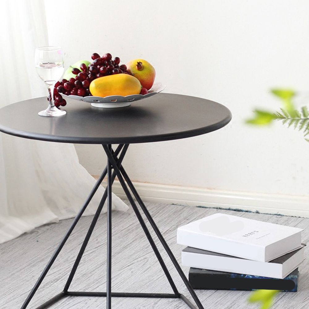 Metal Round Coffee Table Dia 21.65" inch Frame Cocktail Table