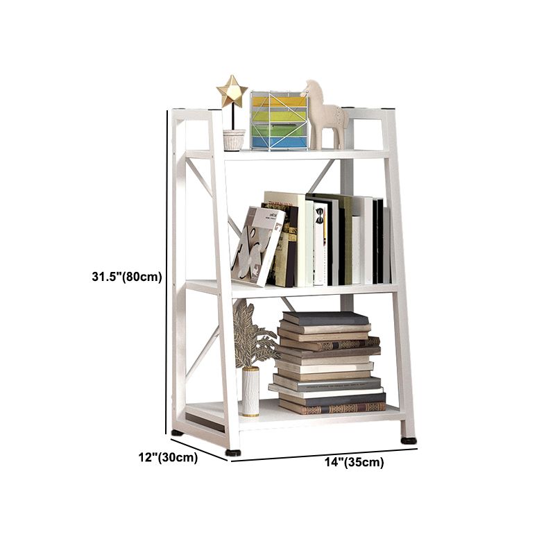 Modern Home Steel Book Shelf Ladder 12"W Matte Finish Bookcase