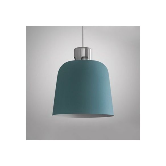Tombra de cubo de metal Luz colgante de luz individual iluminación colgante nórdica en azul/verde/rosa para restaurante de restaurantes comedor