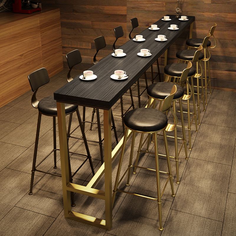 Glam Rectangle Counter Height Table Solid Wood Bar Dining Table