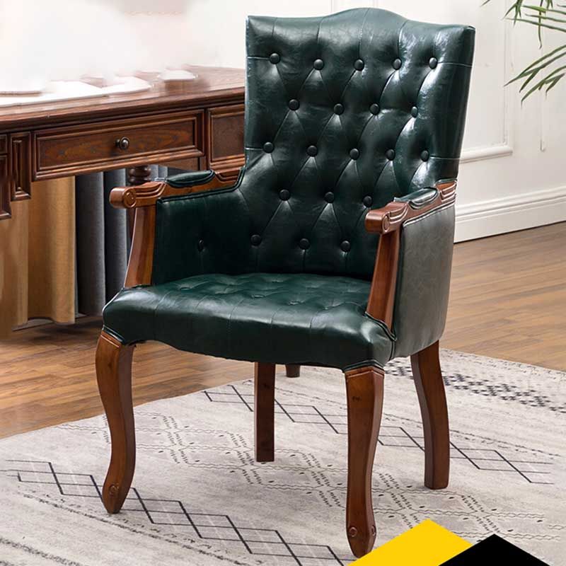 Chaise d'intérieur de style campagnard en bois massif, chaise de salle à manger Parsons de 23'' de large