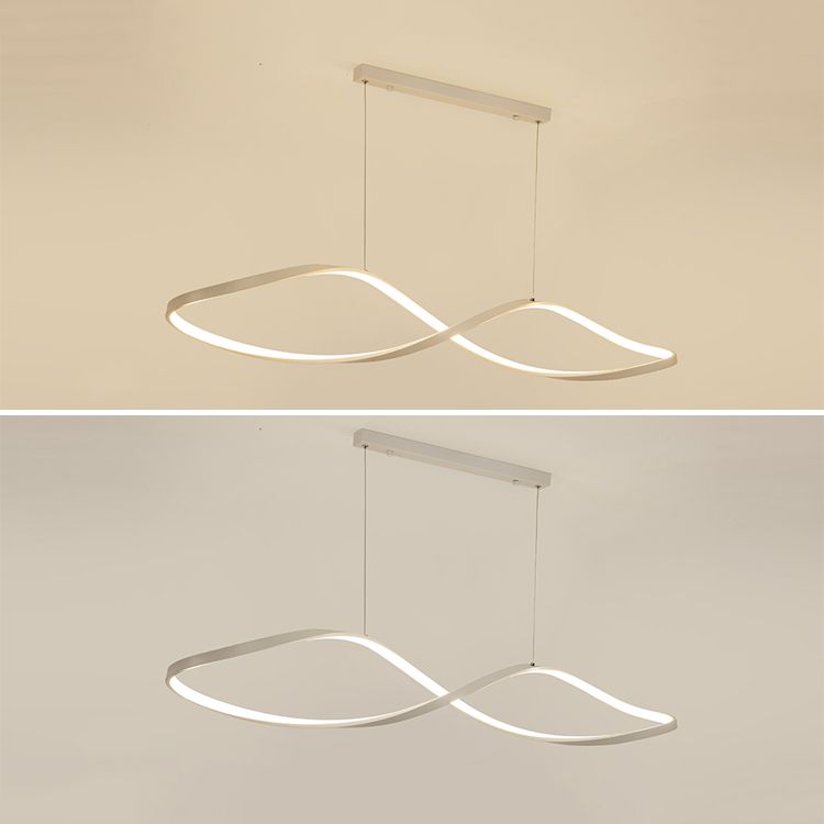 Linear Shape Island Pendant Contemporary Style Metal 1 Light Island Pendant Light