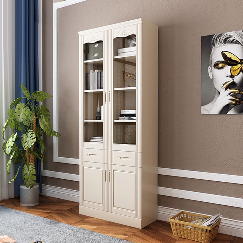 78.74"H Bookcase Contemporary Style Bookshelf with Doors for Home Office