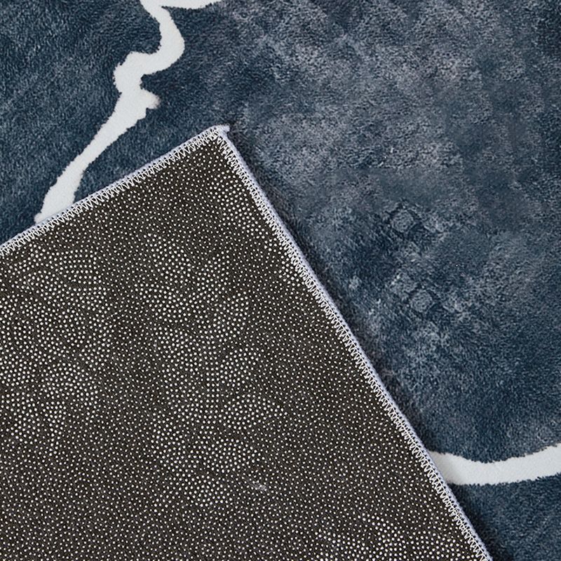 Luxury Houndstooth Print Carpet Polyester Rug Non-Slip Backing Area Carpet for Living Room