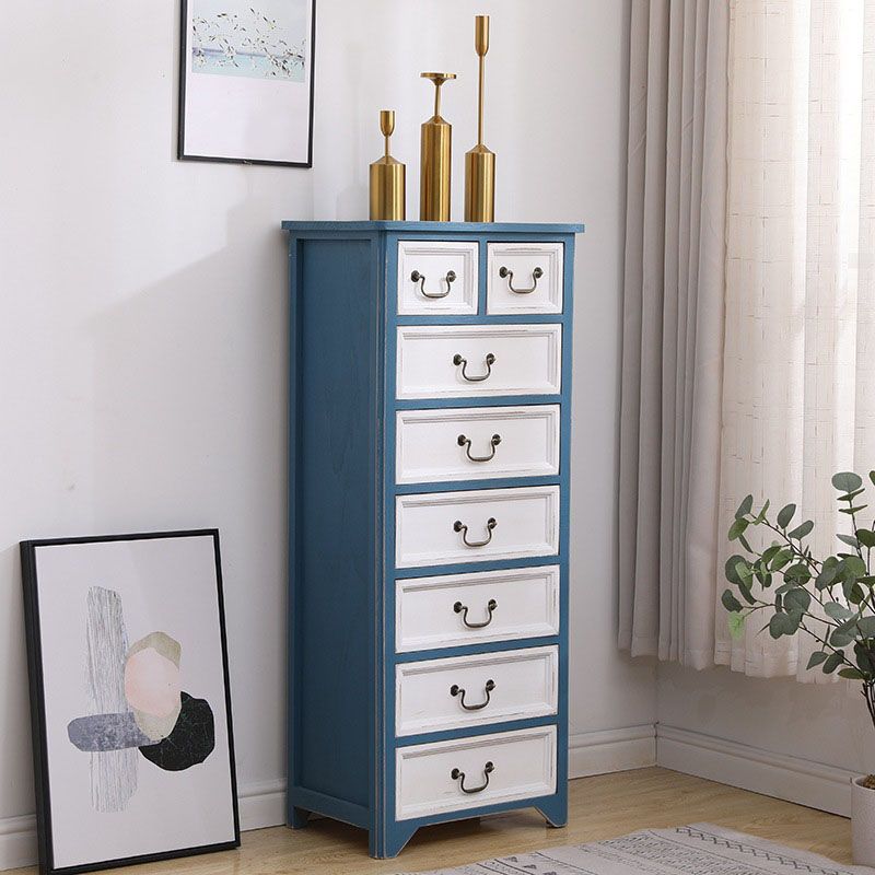 14" W Vintage Solid Wood Lingerie Chest Vertical Storage Chest with Drawers