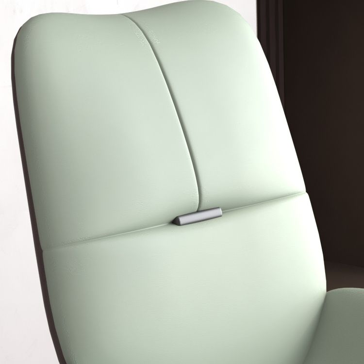 Chaises de salle à manger contemporaines en métal, chaises sans bras en cuir PU pour usage domestique