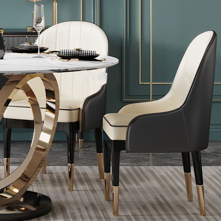 Mesa de comedor de pedestal redondo mesa de mármol de lujo tradicional para el hogar