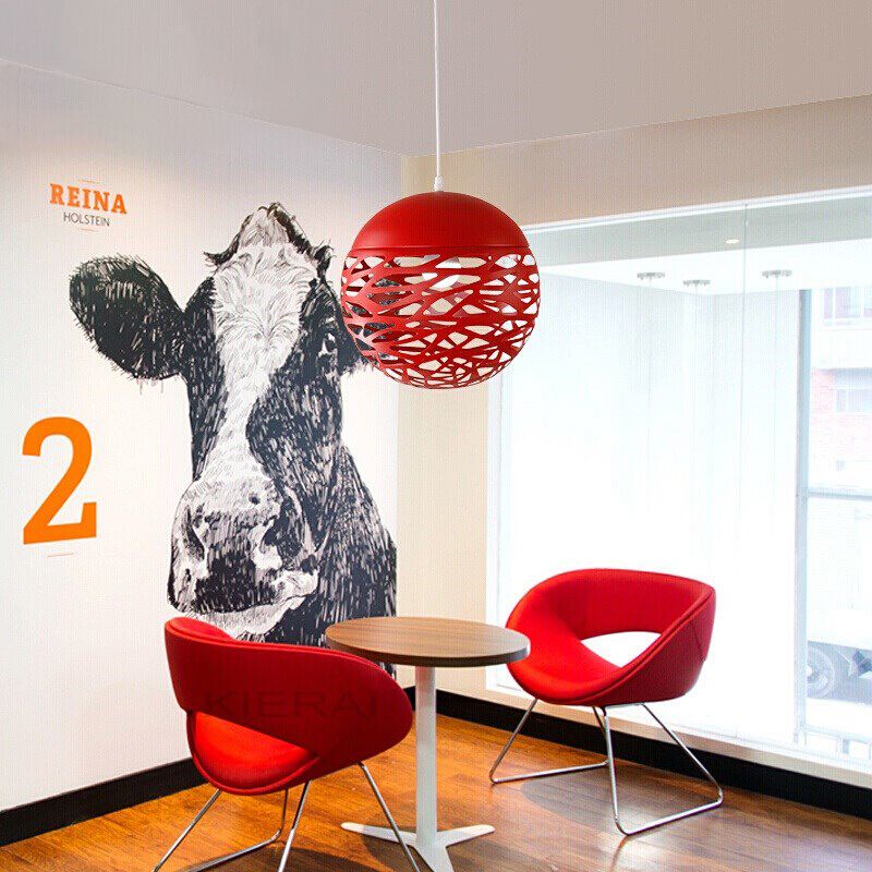 8"/12" W Stenciled Metal Shade Pendant Light Contemporary 1 Light Dining Room Hanging Light in Black/White