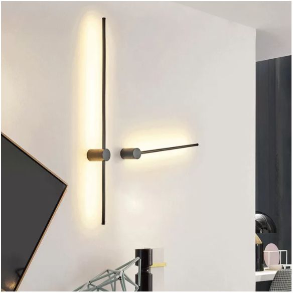 Nordic Minimalism LED Line Wall Lamp Rotatable Design Long Strip Sconce Light for Living Room Corridor