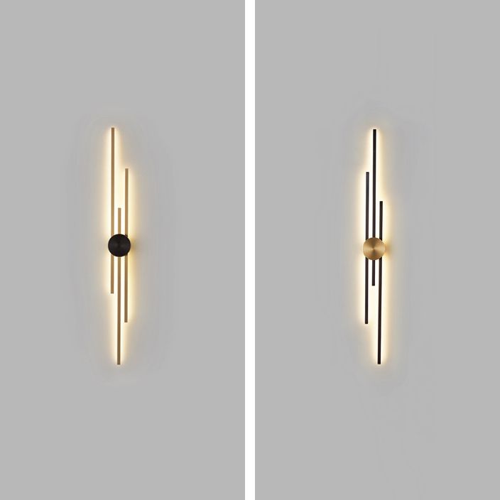 Multi Lights Linear Wall Lighting Fixtures Modern Style Metal Wall Mounted Lights