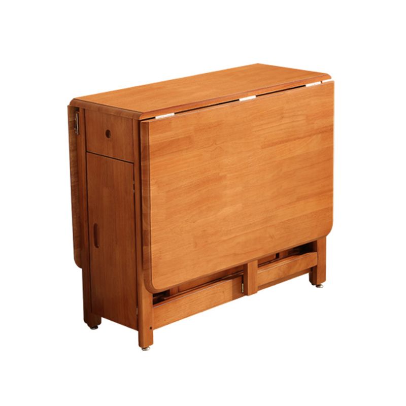 Mid-Century Rectangle Table Solid Wood Folding Table , 51"Lx34.6"Wx29.5"H