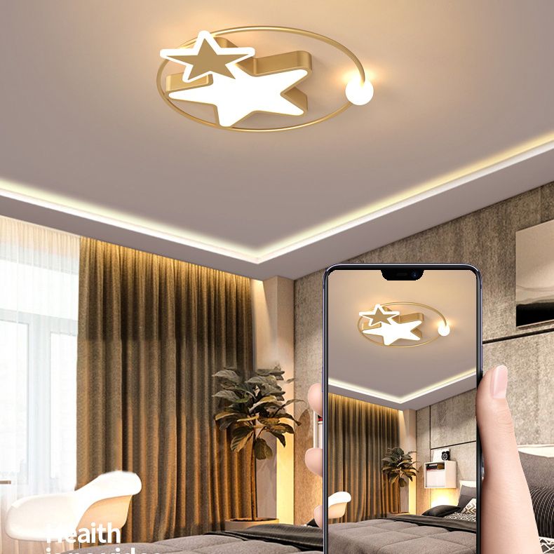 Plafonnier LED en forme d'étoiles en acrylique, Protection des yeux, lampe encastrée en aluminium de Style moderne pour chambre d'enfant